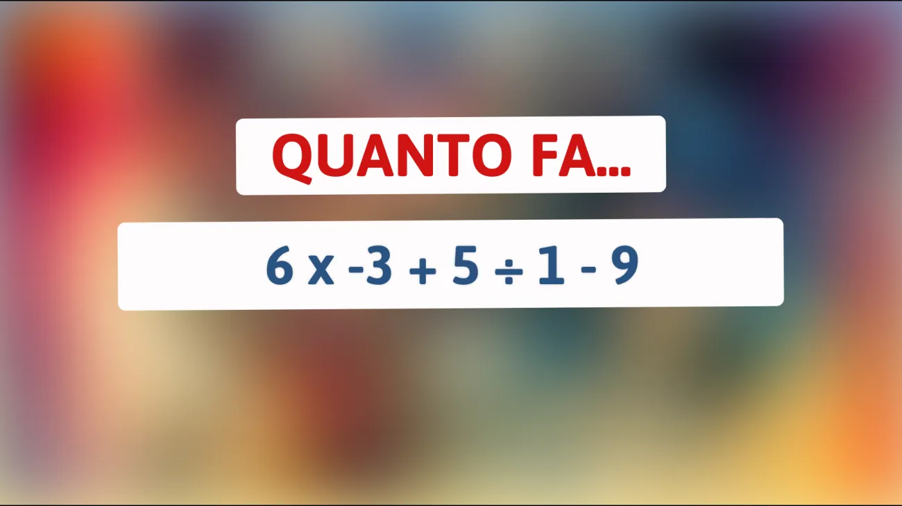 \"Svelato il mistero matematico: Sei abbastanza intelligente per risolvere questo indovinello?\""