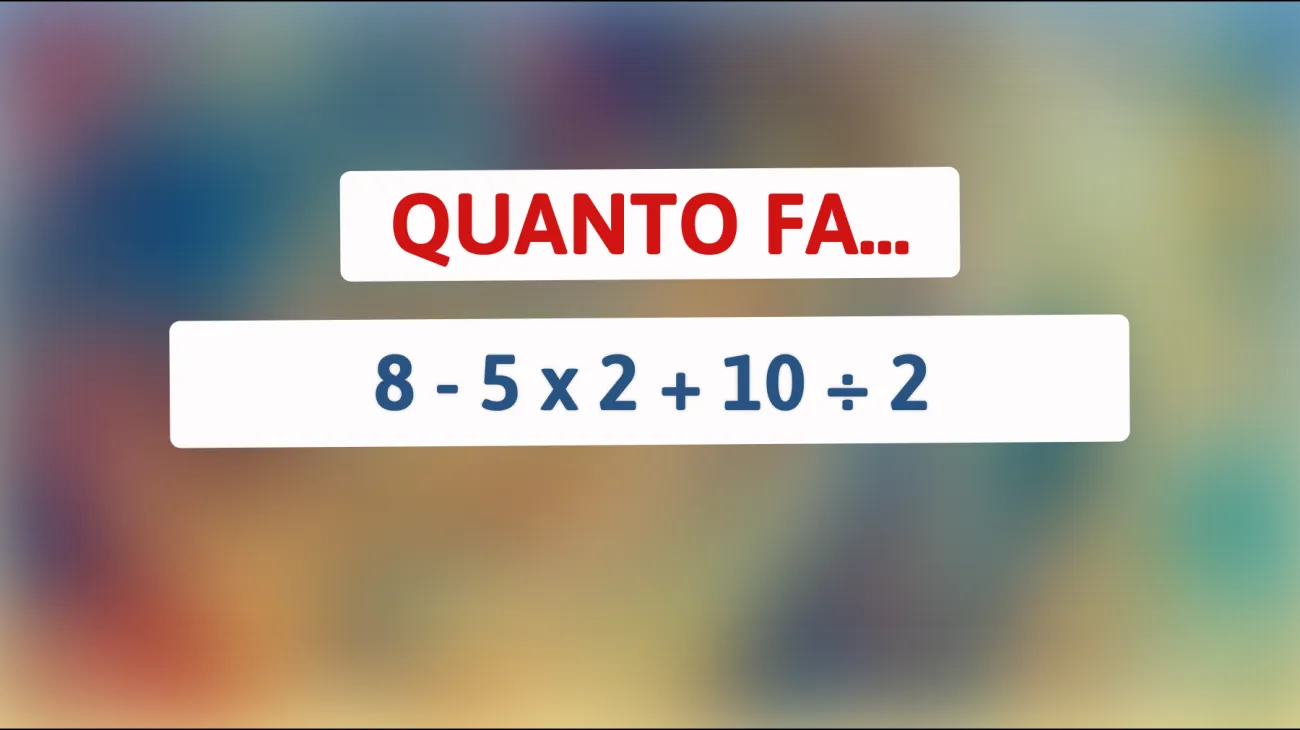 Questo enigma matematico sta facendo impazzire il web! Sei tra i pochi in grado di risolverlo?"