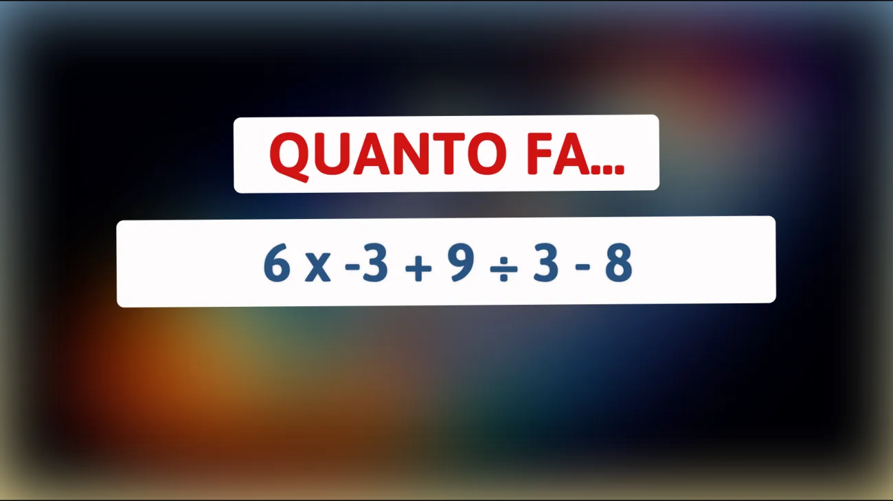 \"Sfida il tuo cervello con questo rompicapo matematico: solo i veri geni risolvono subito\""
