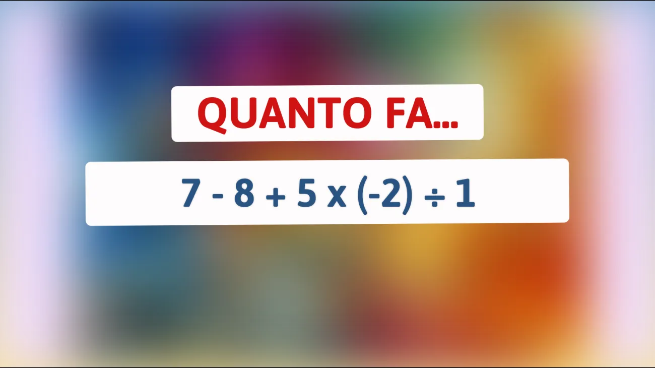 Scopri se riesci a risolvere questo complicatissimo rompicapo matematico: solo i veri geni ci riescono! Sei all'altezza della sfida?"