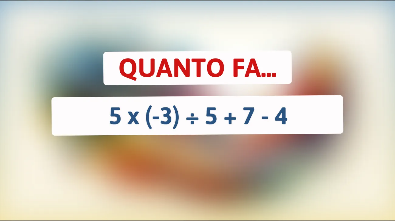 Sei davvero un genio? Solo le menti più brillanti possono risolvere questo semplice ma ingannevole indovinello matematico! Provaci ora!"
