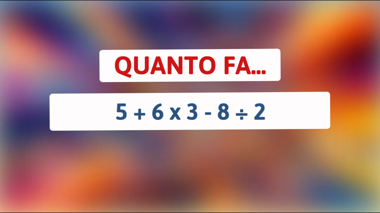 Sfida la tua mente: puoi risolvere questo enigma matematico? Solo i più brillanti ci riescono!"