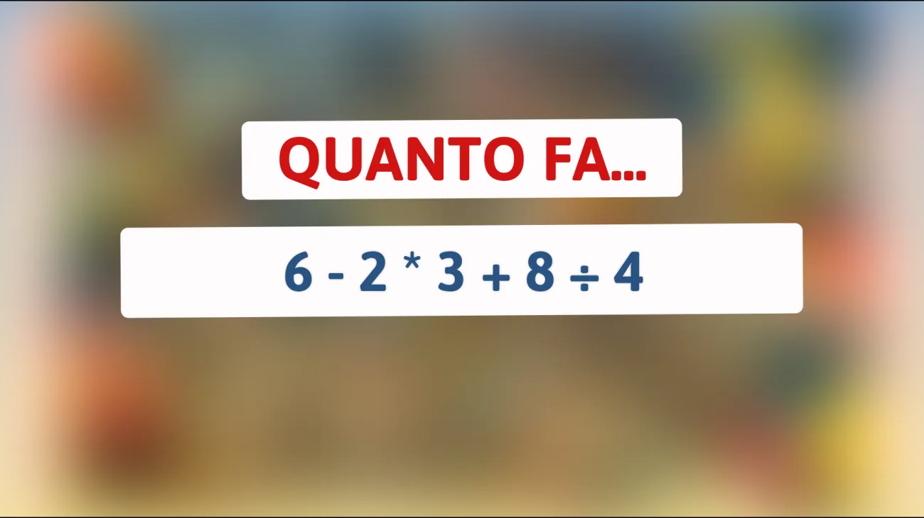 Testa il tuo QI con questo semplice calcolo: solo il 1% di voi risolverà correttamente!"